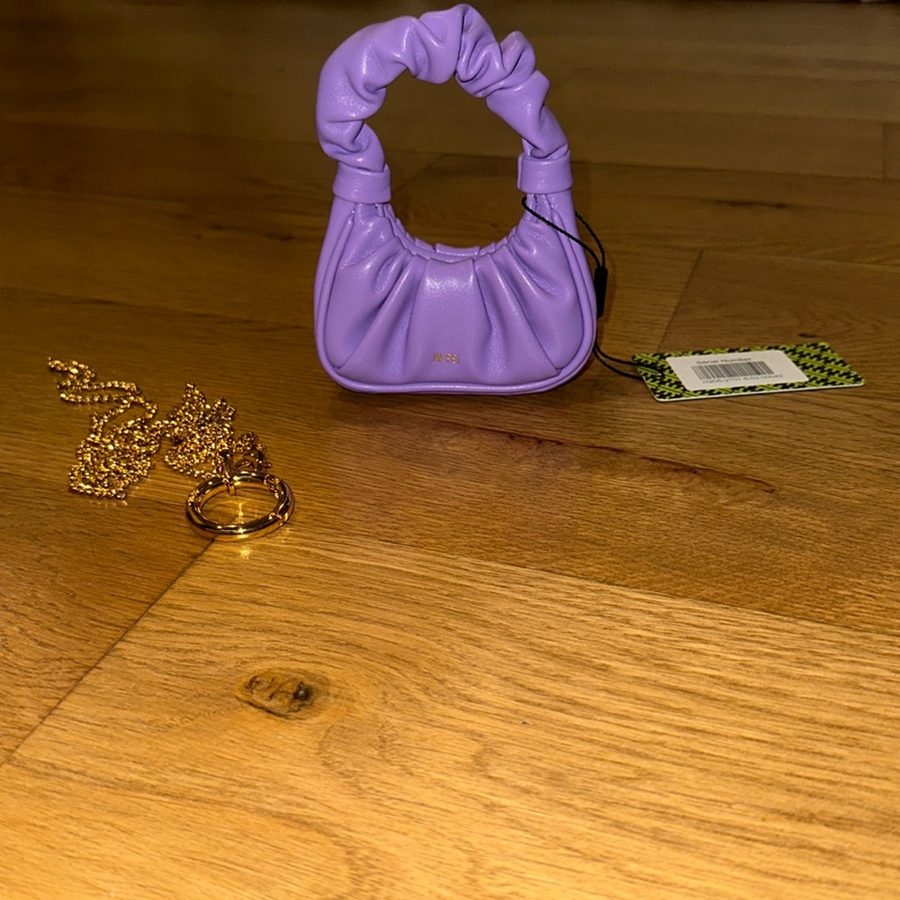 Purple Ruched Handbag